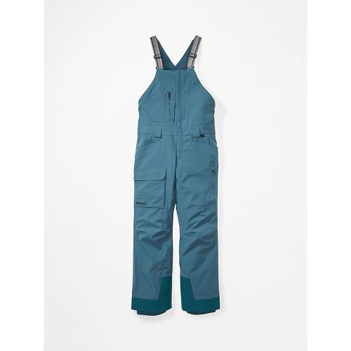 Marmot Ski Pants Blue Grey NZ - Discovery Bib Pants Mens NZ4921078